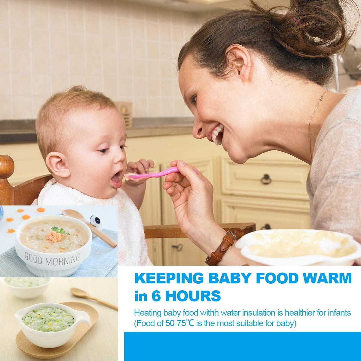 Heating baby food store in bottle warmer